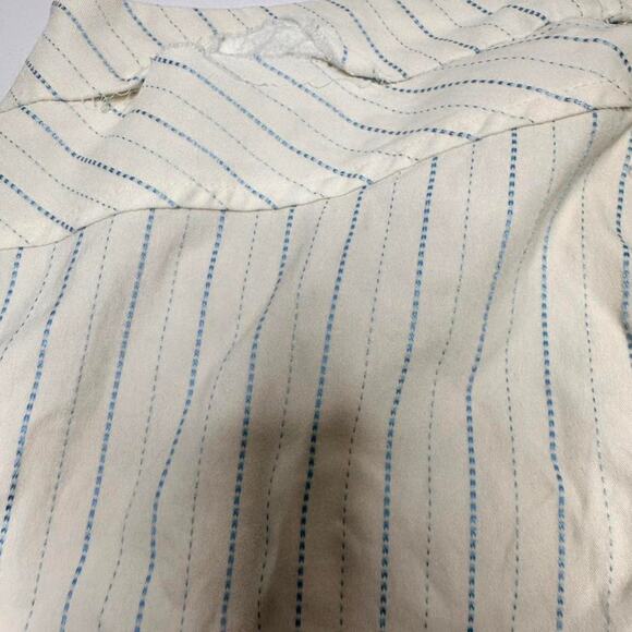 LVL X Vintage Pin Dotted Striped White Low Rise Flared Pants Size Medium - Picture 6 of 6